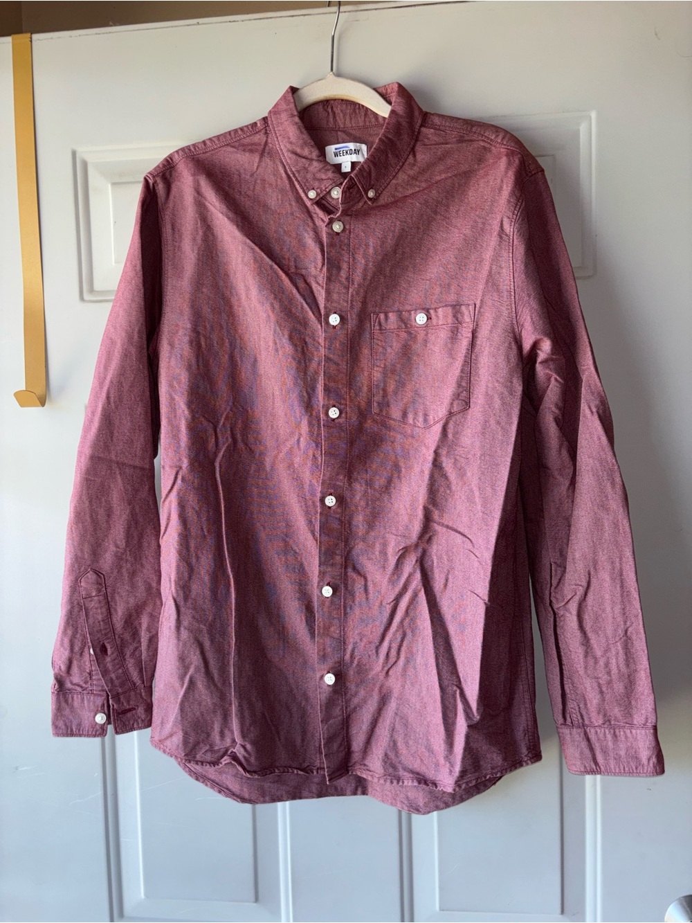 Weekday mauve button down shirt size S